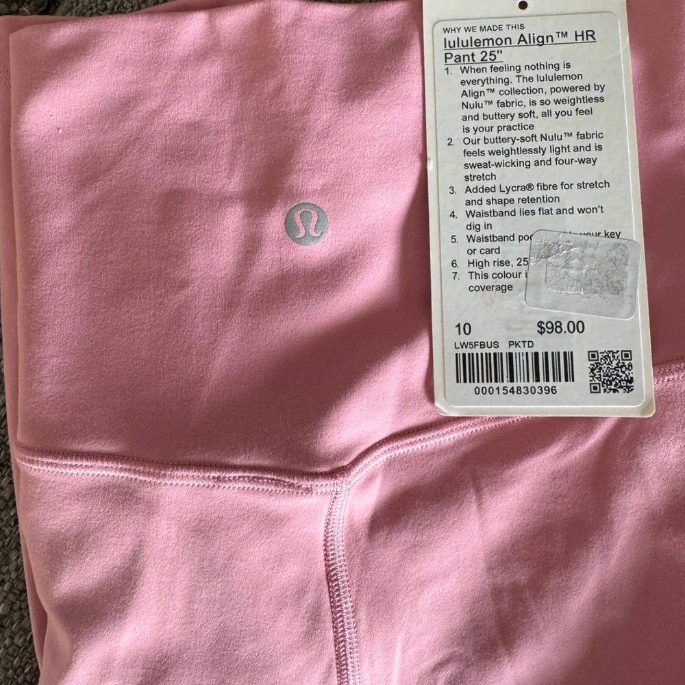 Lululemon athletica Leggings Align High Rise 25” Pink Tide Run yoga active wear
